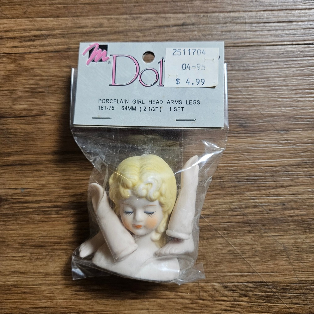 Lot of 3 Vintage Porcelain Doll Head & Parts Yield House, Meg March, Mangelsen - Picture 2 of 12